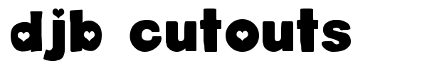 DJB Cutouts font preview